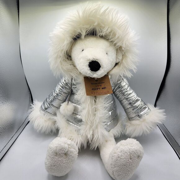 Bath & Body Works Igloo Polar Bear Plush 16" White With Silver Coat - Picture 3 of 13